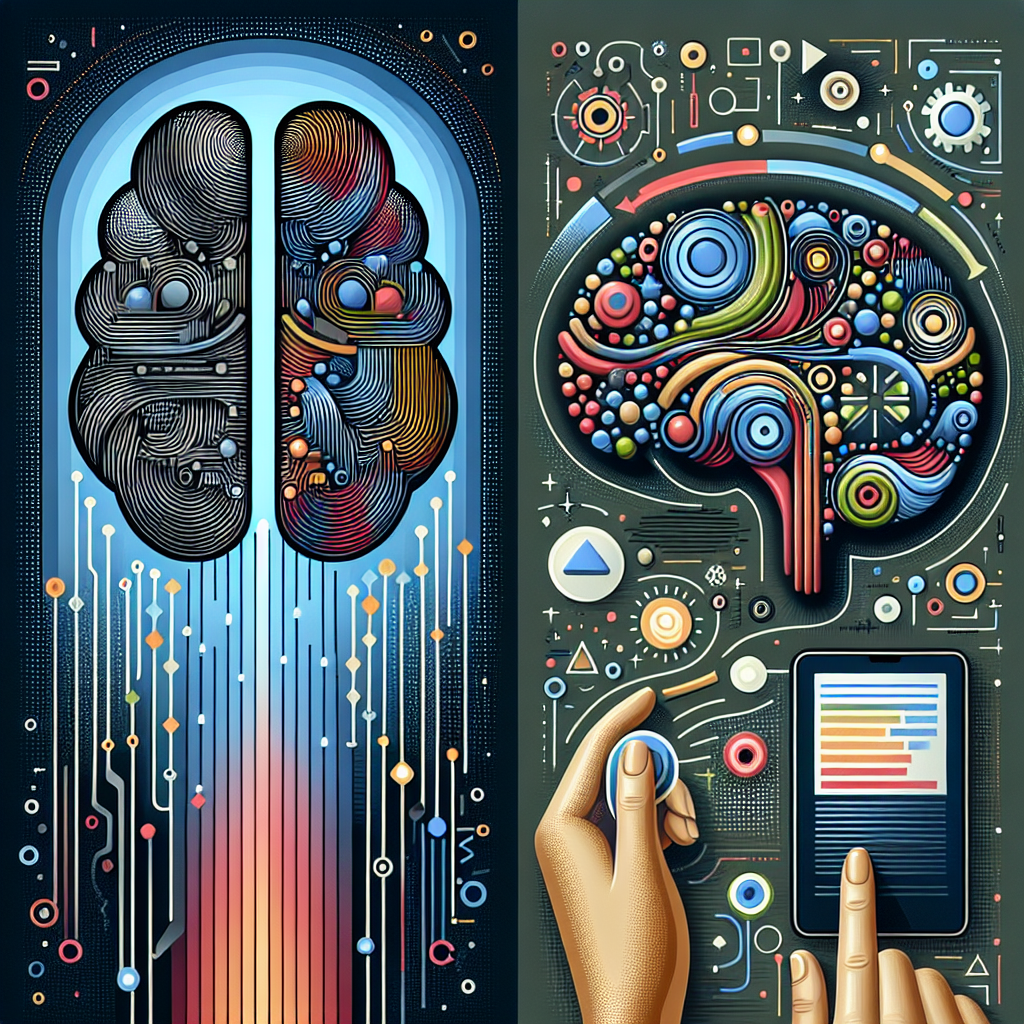 AI brain icon processing data and generating insights from surveys.