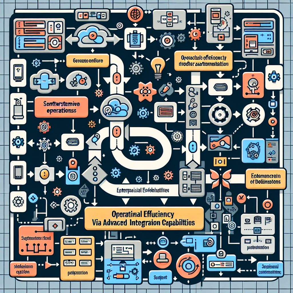 Flowchart representing various software integrations and automations.