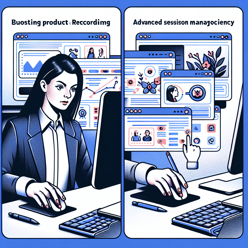 Product manager reviewing user session recordings.
